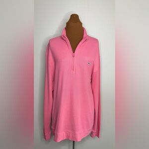 Vineyard Vines Pink Quarter-Zip Sweatshirt